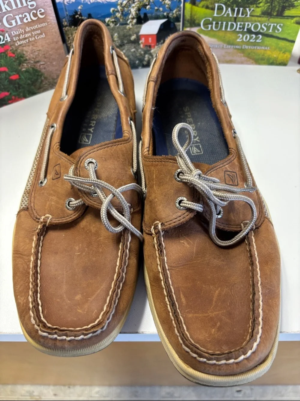Sperry Brown and Tan Leather Men’s Boat Shoes